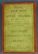 Bacon’s New Map of the River Thames - from its source to the sea 1869, board backed fold out map