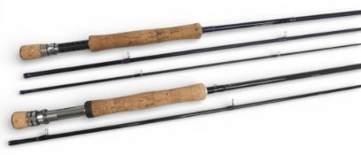 Shimano Bio Craft EV 9’6”, 3 piece carbon trout fly rod, #6/8, and a Shakespeare Xcede fly rod, 9’ 2