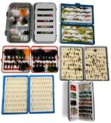 Collection of plastic fly boxes, as follows: C&F 8