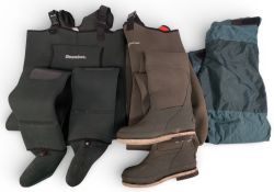 Fishing Waders: a pair of Snowbee neoprene socked waders with brace fitting, size XL, Altmor