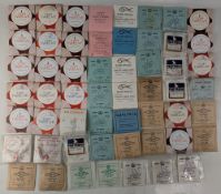 Collection of vintage fishing tackle hooks and line packets, with makers of Martinez & Bird, East