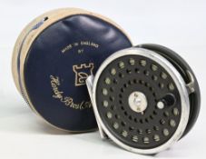 Hardy Bros Marquis #8/9 alloy trout fly reel smooth alloy foot, black handle, quick release spool,