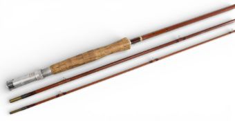 Sharpe’s of Aberdeen the Aberdeen 9’6”, 3 piece impregnated fly rod, bronze ferrules, one whipping