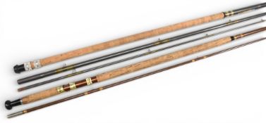 Abu Mk 5 13ft 3pc made in Scotland casting up to 25g, 32” handle, alloy sliding reel fittings, lined