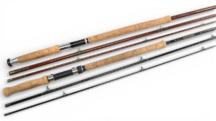 Daiwa Graphite Salmon CF98-12 carbon fly rod made in Scotland, 12ft 3pc line 8/9#, 23” handle,