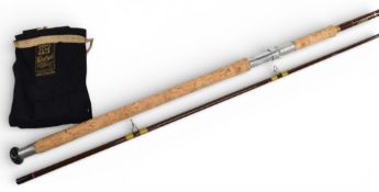 Hardy Alnwick Fibalite Spinning No 2 glass rod, 10ft 2pc, 29” handle with alloy sliding reel