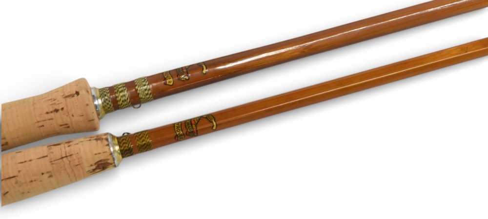 Millwards Fly Rover split cane fly rod No 5853, 9ft 5” 2pc with spare tip (4” short), alloy - Image 3 of 3