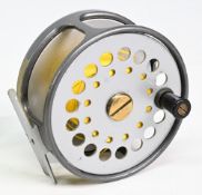 Sharpes of Aberdeen The Gordon 3 ½” wide drum fly reel, smooth check, little used condition, fine