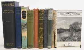 Vintage Fishing Books to include Fisherman’s Progress c1946 H H Bashford, Practical Angling Hints