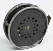 Hardy Bros “The Perfect” alloy trout fly reel, 3 3/8” ventilated spool (missing handle), milled
