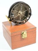 J W Young & Sons The Purist 2040 centrepin reel 4 ½” dia’ in bronze anodised finish, twin handled,