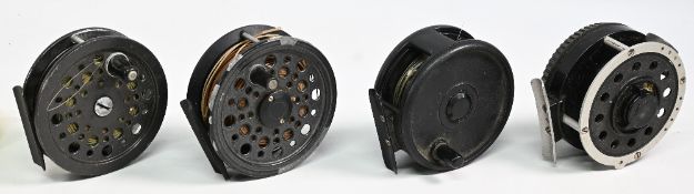 Mitchell 710 Automatic reel, good spring, 3 ¼” ventilated spool, alloy line guide, light use, runs