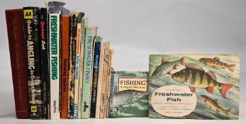 Fishing Books, Publications and a Tea Cards Album to include: The Anglers Encyclopaedia 1960 Colin