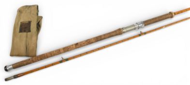 Hardy Alnwick “The No 2 LRH Spinning” Palakona split cane spinning rod H 24747, 9ft 2pc, 28”