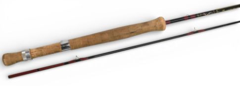 Bruce & Waker River Trout carbon hand built fly rod, 8ft 6” 2pc line 3/6#, alloy sliding reel