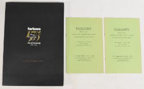 Farlows 175th Anniversary 1840-2015 brochure, and two price lists in excellent condition