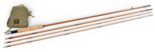 Hardy Alnwick “The LRH Wet Fly Rod” Palakona split cane trout fly rod No E52454, 9ft 3” 3pc with