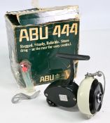 ABU 444A fixed spool reel foot stamped 750800, LHW, optional check, read adjuster, appears in