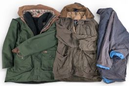 3x Fishing Shooting Coats, a wax coat quality country wear size XXL, a good Musto Country Gore Tex