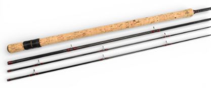 Rare Tri Cast Aristocrat match rod, 13, 3 piece with spare shorter top, burgundy whipped lined