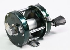 Abu Ambassadeur 5000D green multiplier reel seat No 741000, twin handles, star drag, on/off check,