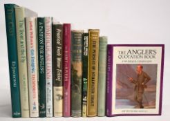 12x Fishing Books to include The Angler's Quotation Book 1993 Eric Restall Fishing Ways and Wiles