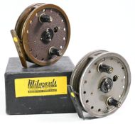 2x Various centrepin reels to incl Milward Floatcraft 4” centrepin reel in brown finish, twin dimple