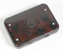 Hardy Alnwick Neroda oxblood finish top pocket fly case 3 ¾” x 2 ½” with holdtite finger clips, 30
