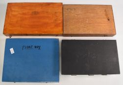 4x empty float/fly boxes, 2 and 3 layer, up to size 15”x12”x2”