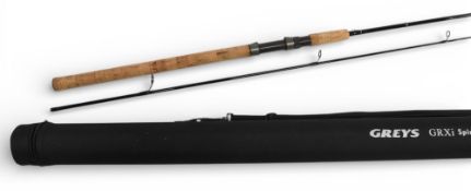Greys Alnwick GRXi carbon spinning rod, 9ft 2pc CW 15-35g, 24” handle, down locking reel seat, lined