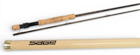 Sage Graphite III 7100 RPL carbon 3 5/8oz trout fly rod, 10ft 2pc line 7#, alloy uplocking reel seat