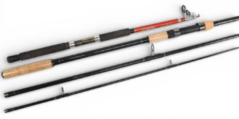 Carp-Selection 12’ 3 piece carbon rod, casting weight 80grams, shrink wrap to cork handles, little