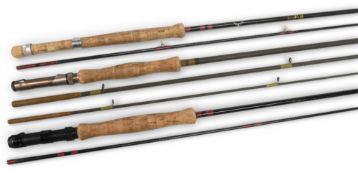 Daiwa Carbon Regal trout rod, 9’ 2 piece fly rod, #5/7, good, a Bruce & Walker 9’6”, 2 piece trout