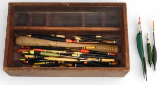 Interesting mix of coarse fishing floats, including various quills and antenna floats by Mystic,