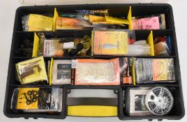 Selection of course, carp and pike fishing accessories, hooks by Nash, Fox and others, pike