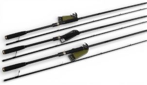 3x Westin Scandinavia W13 carbon sea bass rods, 9ft 1” 2pc, MH 12-432g composite grips, uplocking
