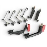 Collection of vintage roof/rod packs, as follows: 1x paid of Hardy chrome complete. 1x Pair of