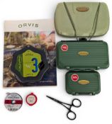 Orvis Fly Fishing Boxes and Accessories, to include a good floating box with a few sea trout flies