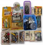 Fishing Tackle, leads, lures, spinners and Devon minnows (box of)