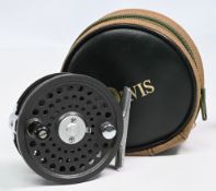 Orvis Battenkill 5/6 alloy trout fly reel, 3 1/8” ventilated spool, 2 screw latch, counter
