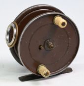 JW Young & Sons No 10A retailed Army & Navy Stores retailed 3” centrepin reel with line guide,