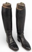 Pair of Gents Edwardian Leather Riding Boots, with boot trees by Maxwell London, in used