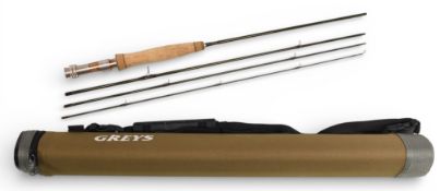 Greys Alnwick YF2 Streamflex carbon brook fly rod, 6ft 6” 4pc line 3#, alloy double uplocking reel