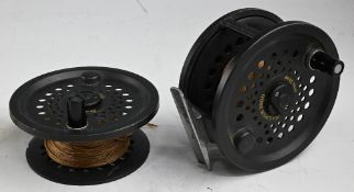 BFR Magnum alloy salmon fly reel with spare spool, 4