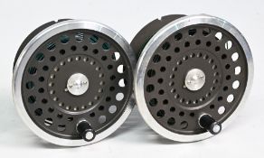2x House of Hardy Marquis Salmon No 3 Spare Spools – same perforations, dia 4 1/8” – good