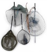 4x Fishing Landing Nets, a good Sharpes of Aberdeen Gye net with leather stap in good condition, a