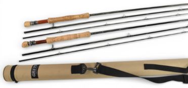 Greys Alnwick Platinum X carbon trout fly rod, 11ft 3” 3pc line 7#, alloy uplocking reel seat and