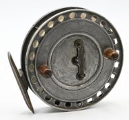 W.F Homer Forest Gate London 4” ‘Flick-Em’ centrepin reel twin handle, quick release spool, smooth