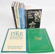 Fishing Books and Publications by Barrie Rickards to include Fishing for Big Pike 1976, Big Pike