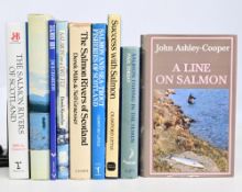 9x Salmon Fishing Books: a good clean collection with examples of Salmon Fishing in the Yemen Paul